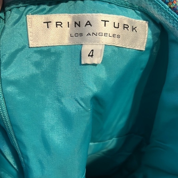 NWT Trina Turk Women’s Strapless Tweed Multicolor Peplum Mini Dress Size 4 - Picture 8 of 11